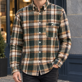 Forest Green Tan Plaid