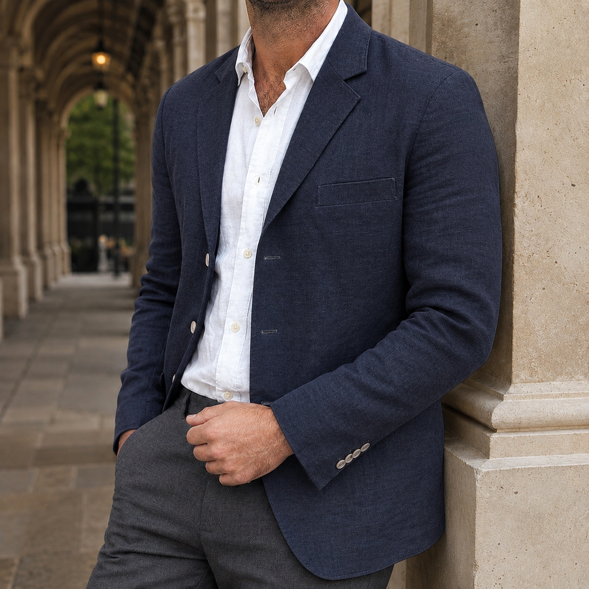Silas Relaxed Blazer - Navy