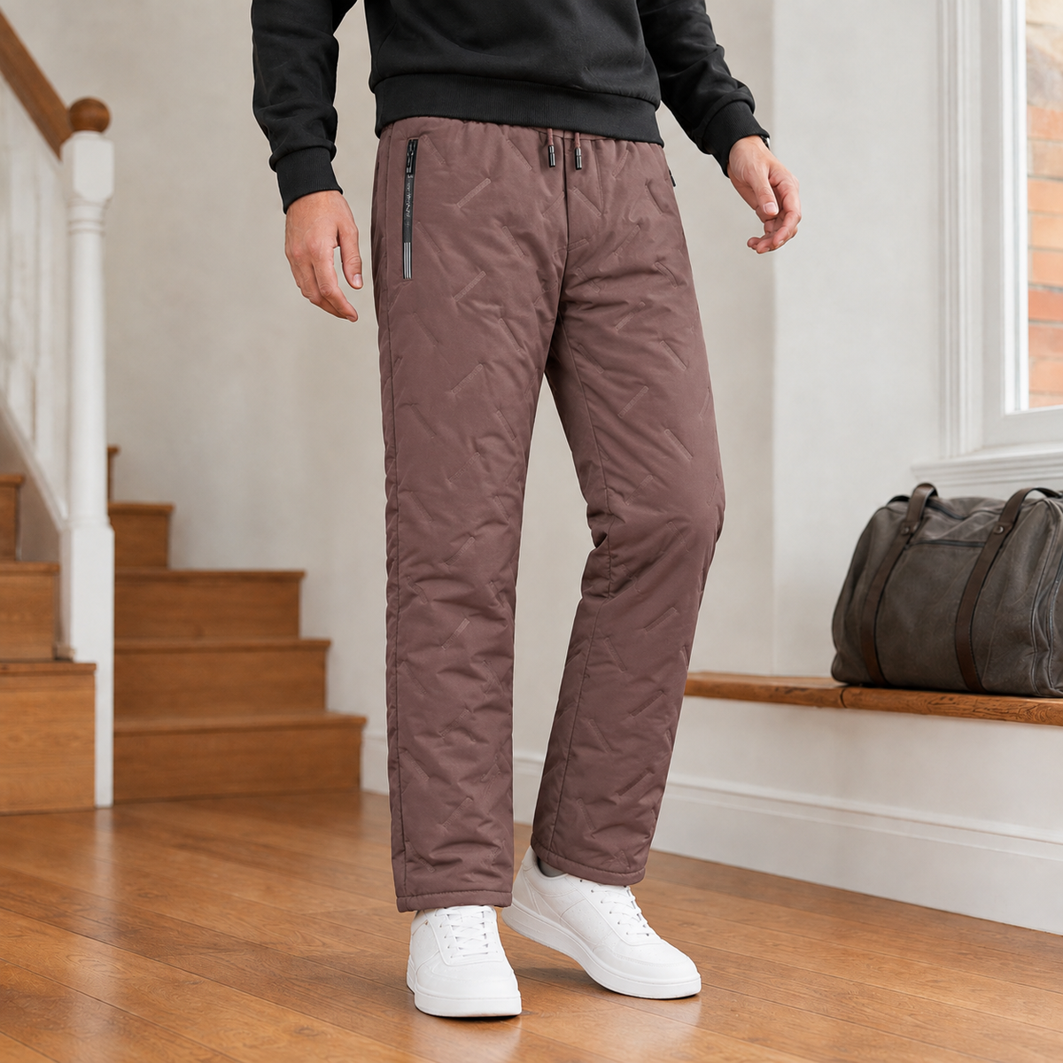 Isaac Straight Leg Pants - Brown Flat Mouth