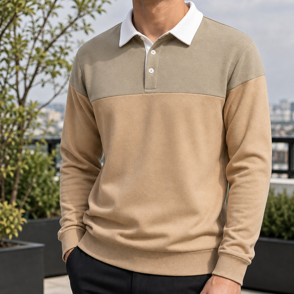 Julian Colorblock Sweater - Light Green