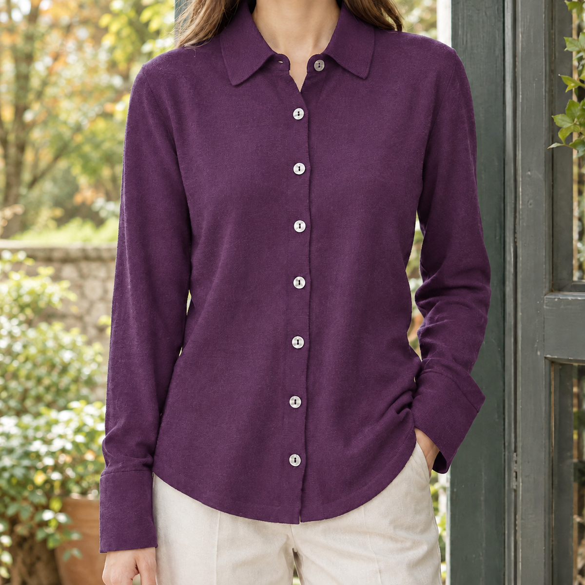 Mackenzie Cashmere Cardigan - Noble Purple