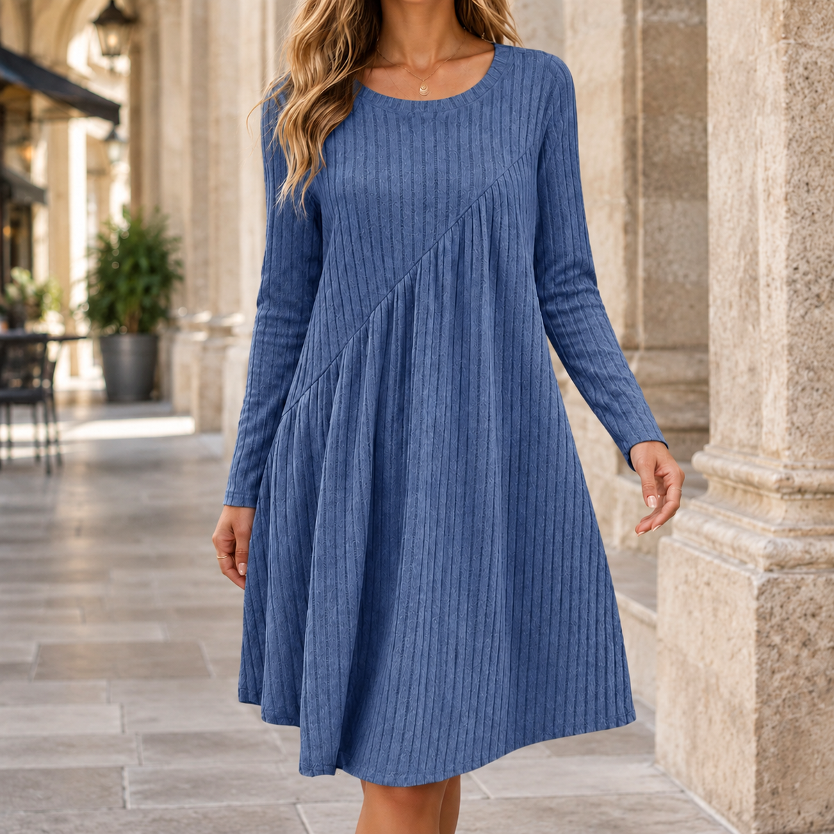 Eden Swing Dress - Blue