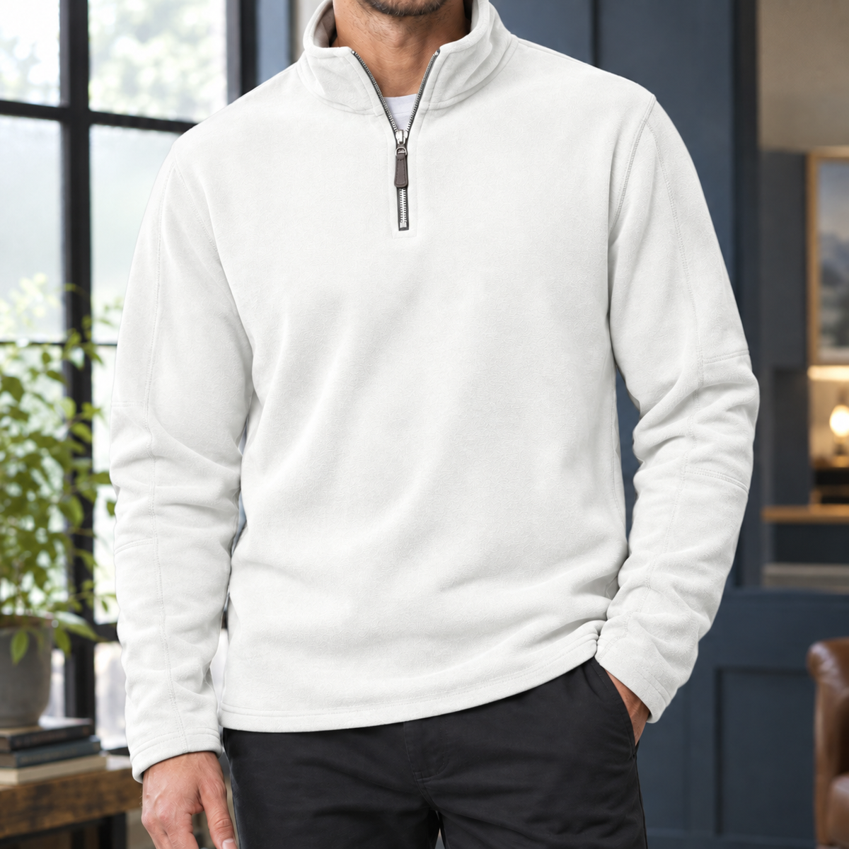 Kai Quarter Zip Top - White