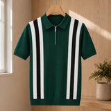 Desmond Zip Knit Polo - Green