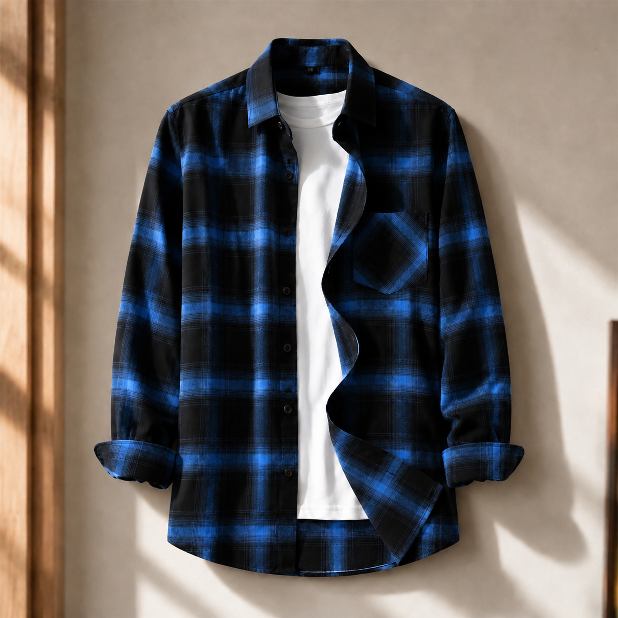 Elias Plaid Jacket - Blue