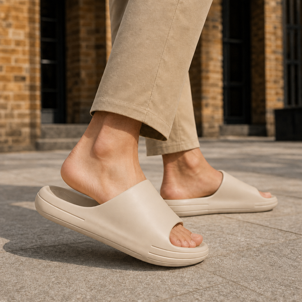 Portofino Platform Slides - Ivory Yellow