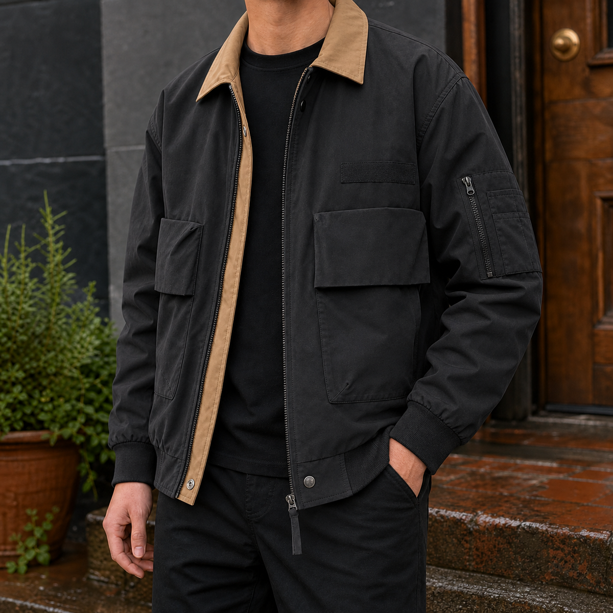 Simon Utility Jacket - Black