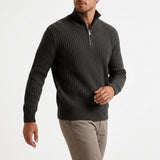 Marcel Quarter-Zip Sweater - Dark Gray