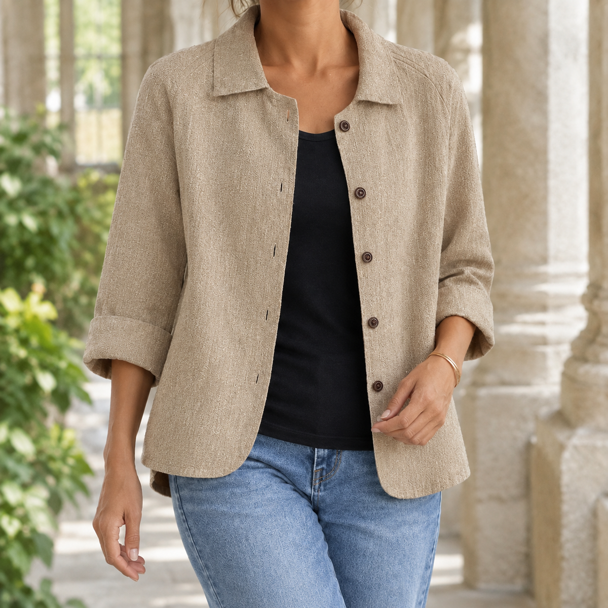 Xenia Relaxed Blazer - Beige