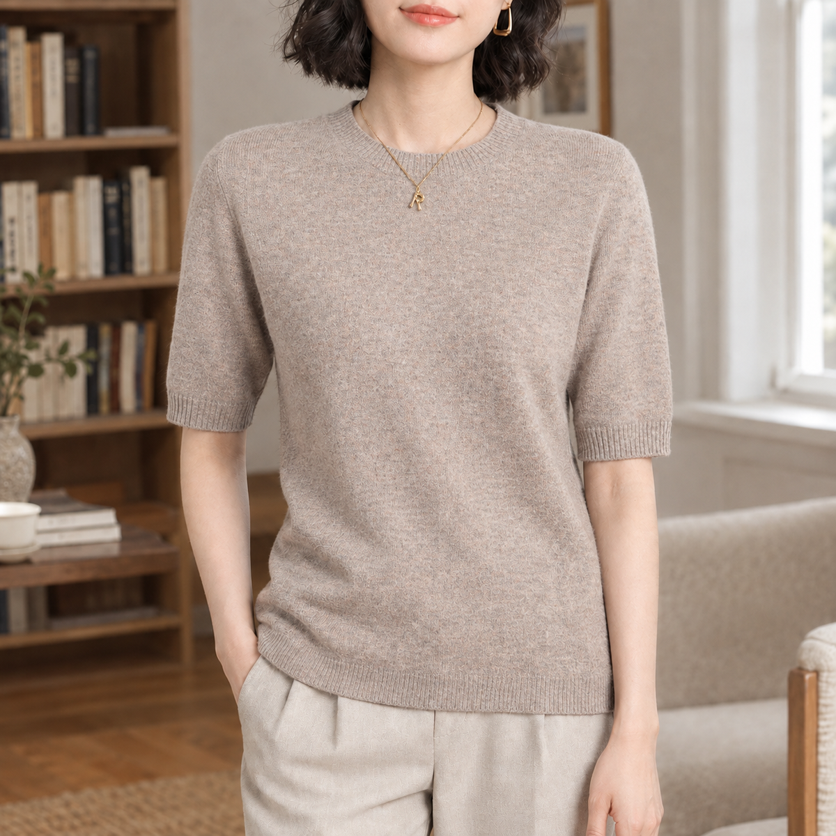 Gwendolen Crewneck Sweater - Camel
