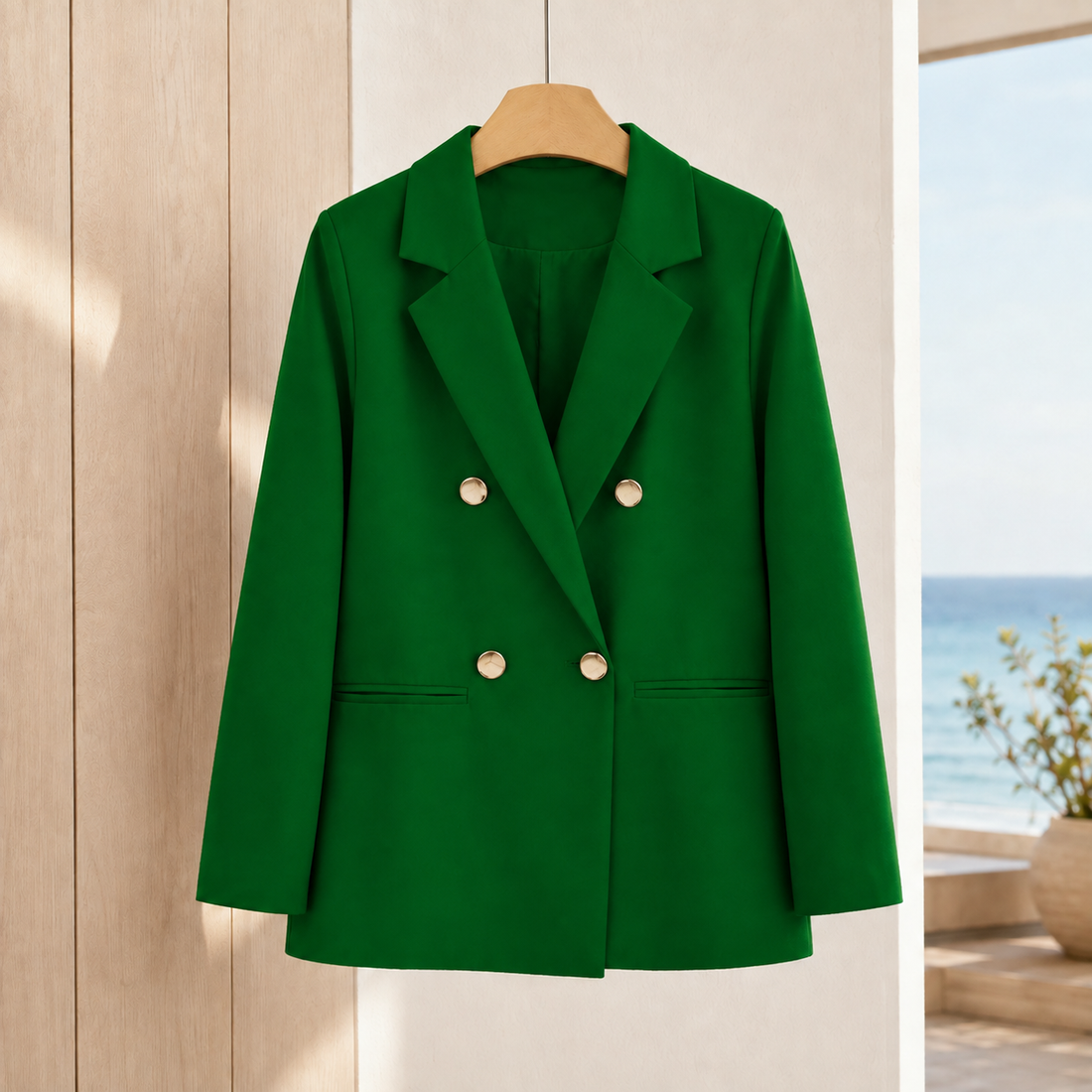 Sofia Tailored Blazer - Emerald Green
