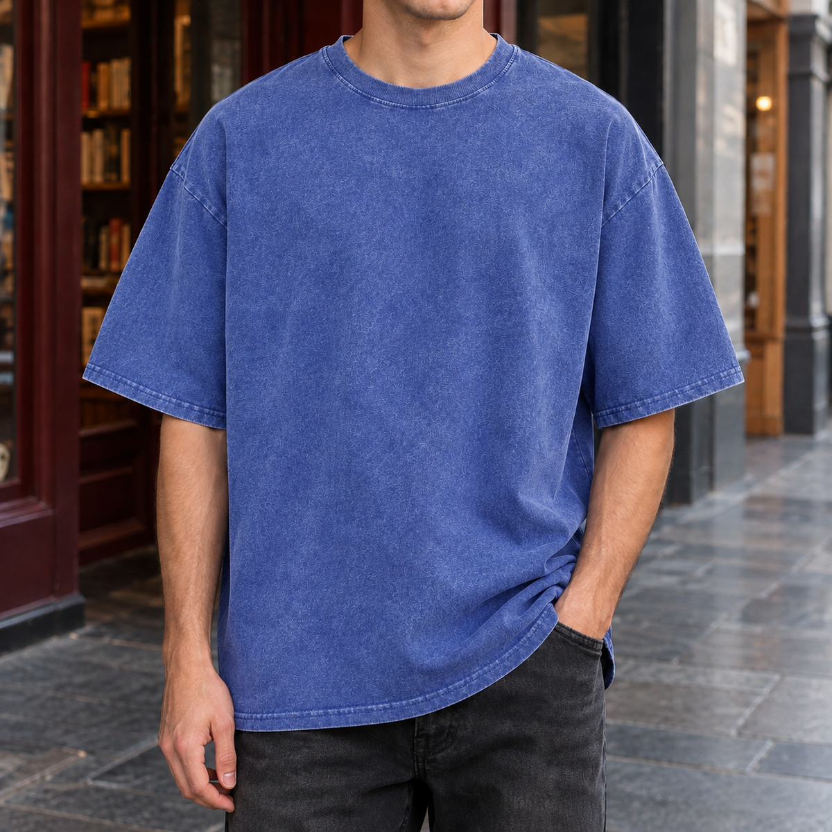 Evan Washed T Shirt - Washed Blue