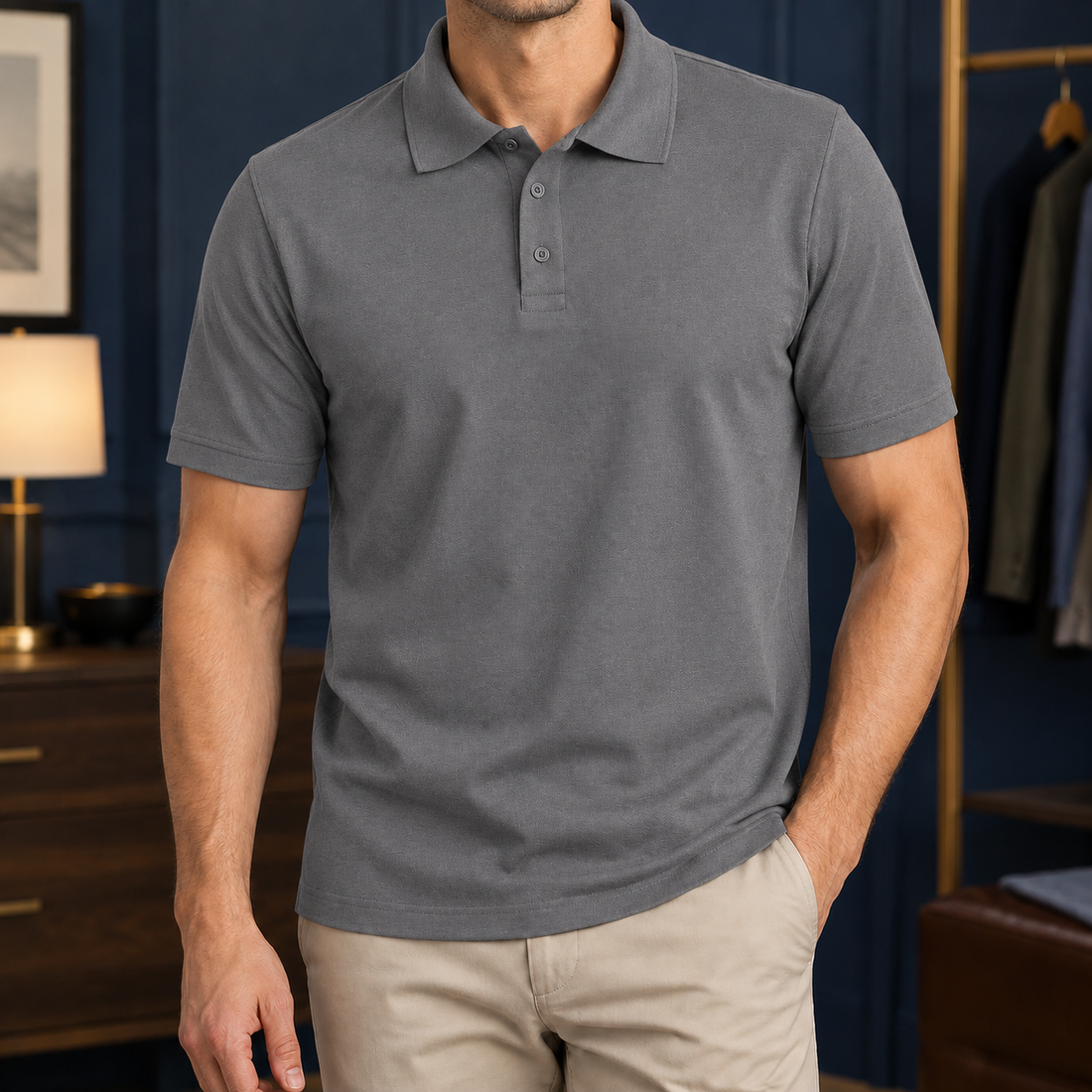 Clement Classic Polo - Gray