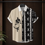 Otto Printed Shirt - Cream And Black