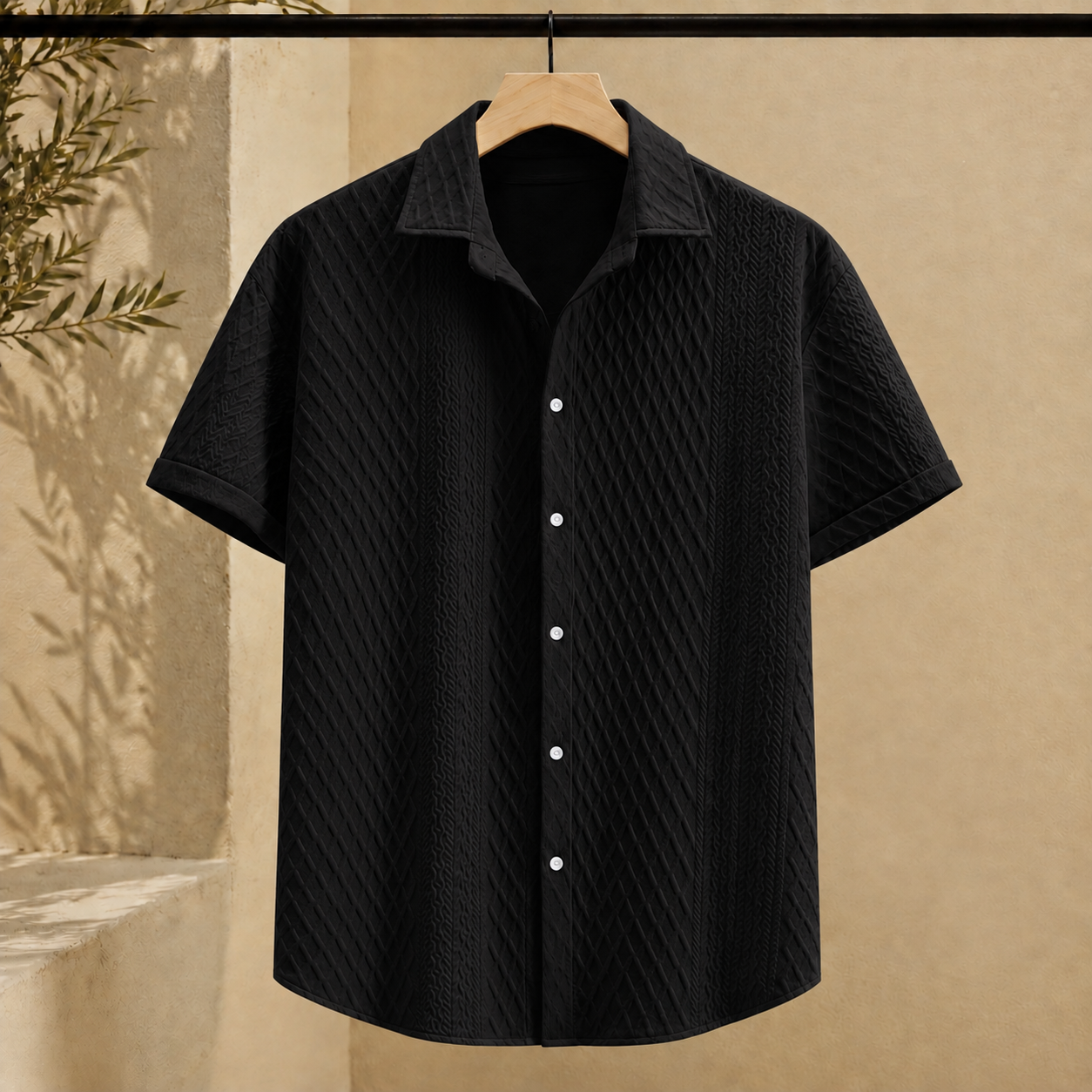 Wesley Textured Shirt - Black