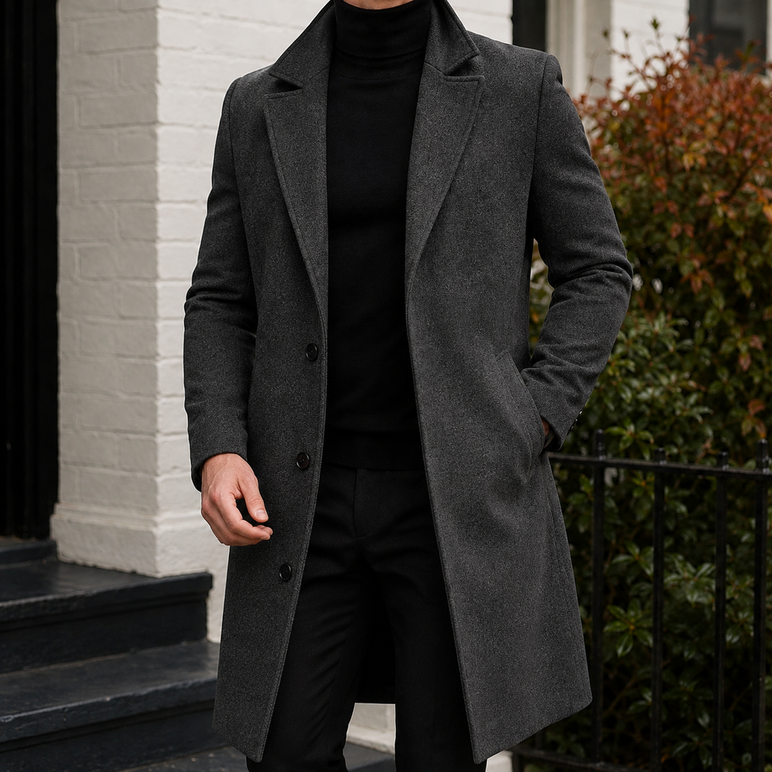 Soren Tailored Overcoat - Dark Gray