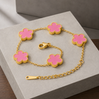 Gold Pink Shell Bracelet