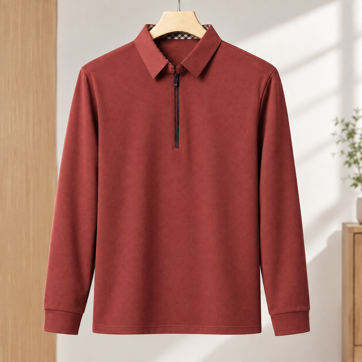 Renard Half Zip Polo - Red