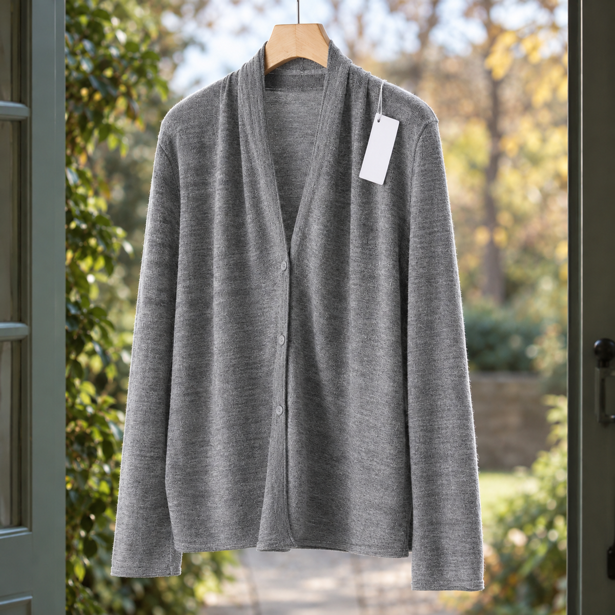 Emmeline Wool Cardigan - Medium Gray