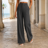 Francesca Wide-Leg Pants - Dark Gray