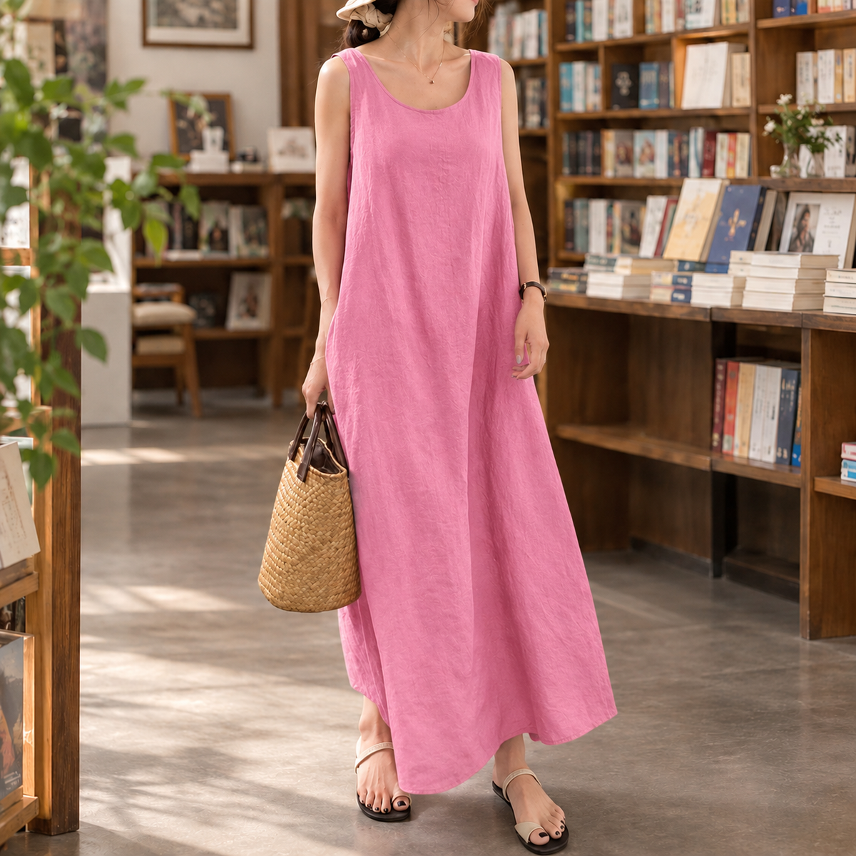 Yvette Relaxed Maxi Dress - Pink