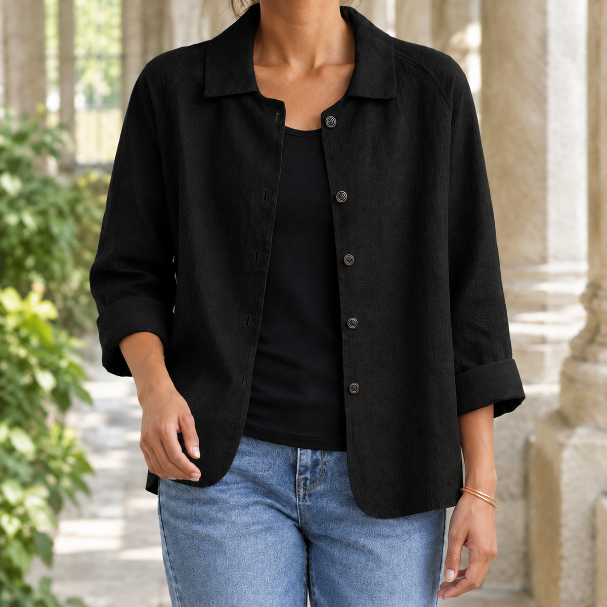 Xenia Relaxed Blazer - Black