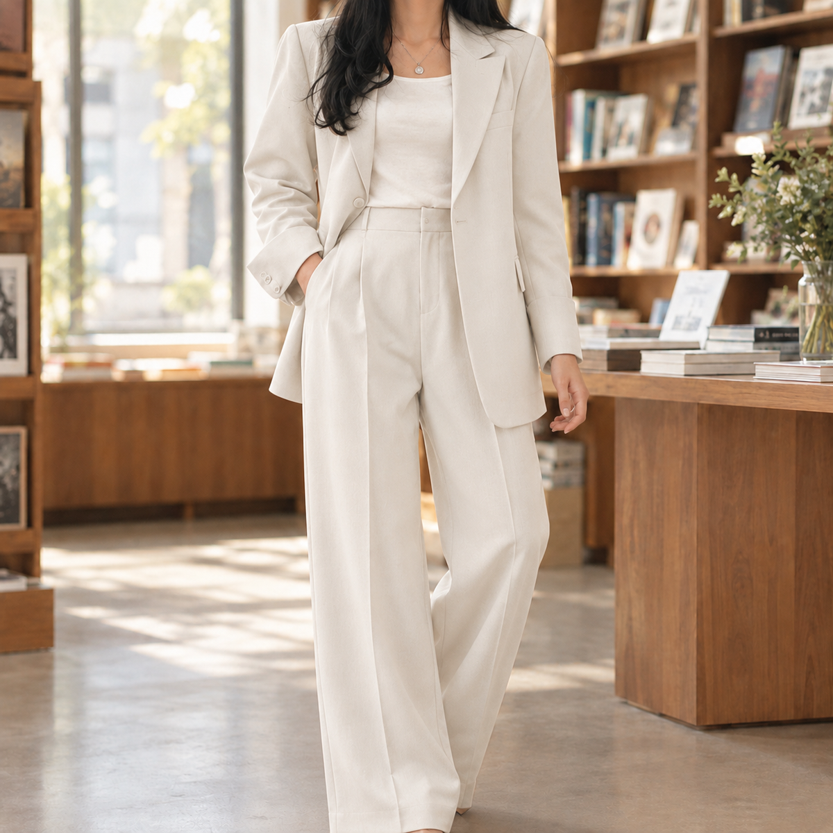 Ruby Tailored Suit - Off White
