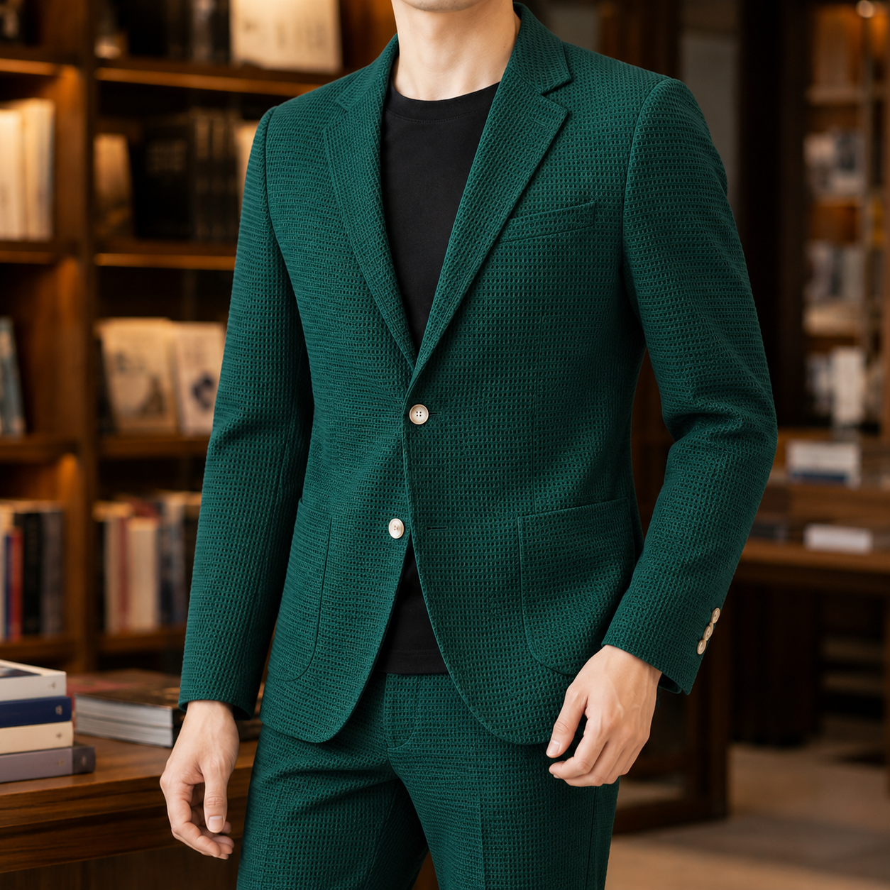 Gideon Slim Fit Blazer - Green