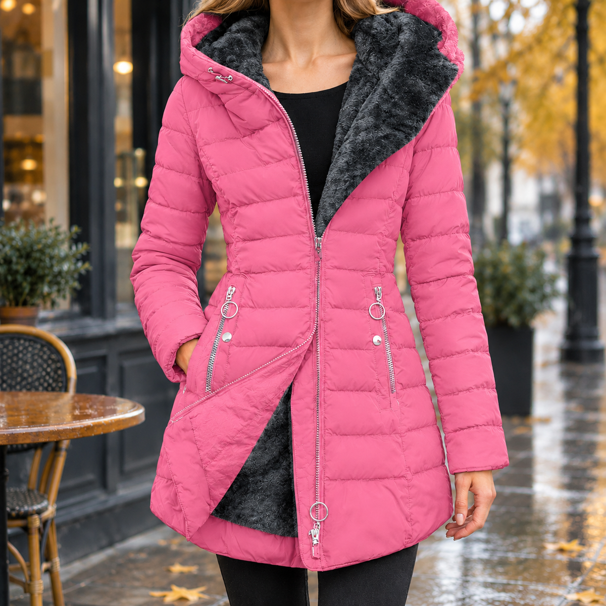 Adeline Quilted Jacket - Pink