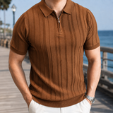 Lysander Half-Zip Sweater - Caramel Color