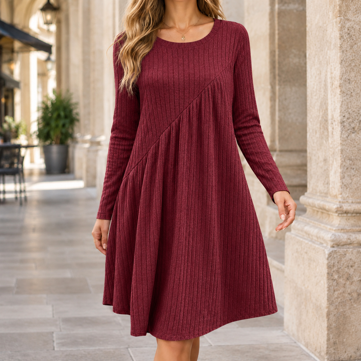 Eden Swing Dress - Red
