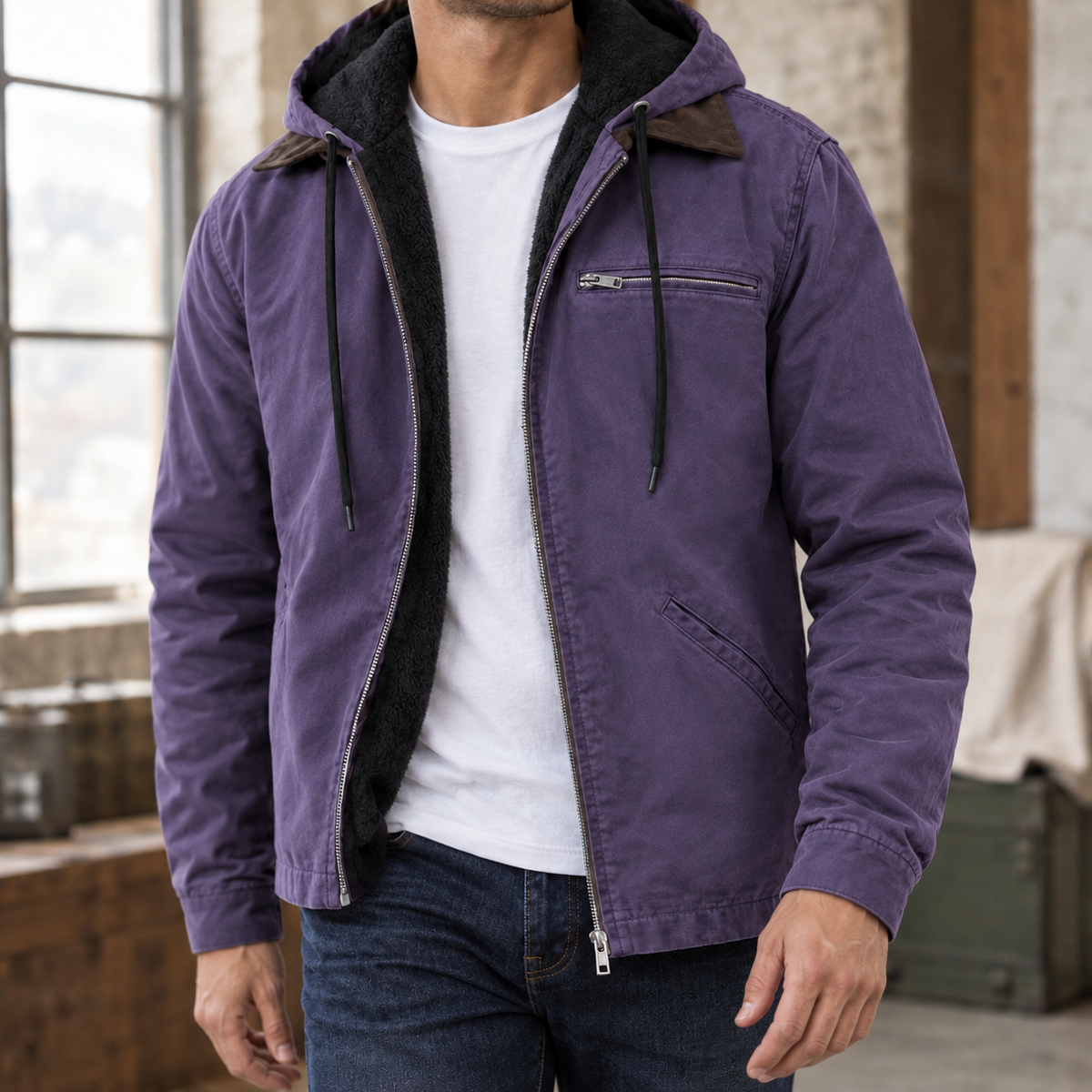 Ludovic Hooded Jacket - Purple