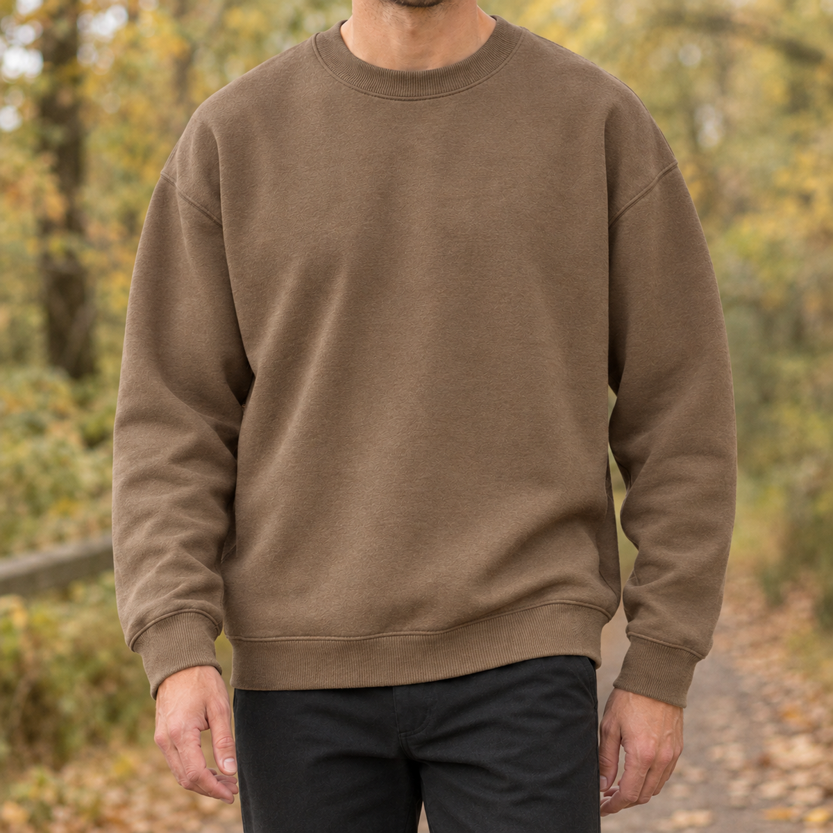 Maximilian Crew Neck Sweater - Dark Brown