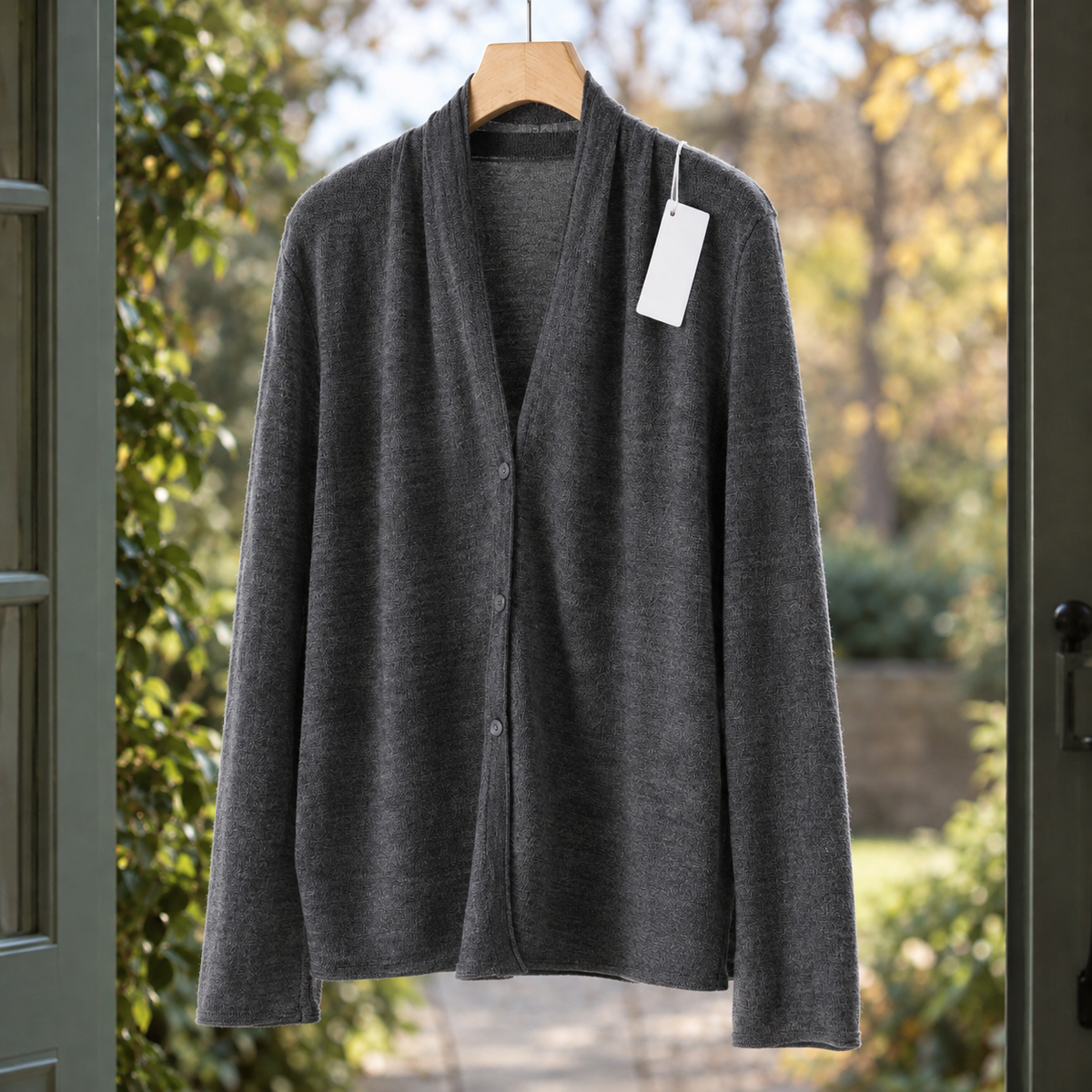 Emmeline Wool Cardigan - Dark Gray