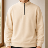 Amos Quarter Zip Sweatshirt - Apricot