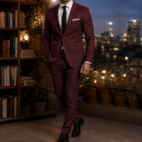 Anton Tailored Set - Wine Red