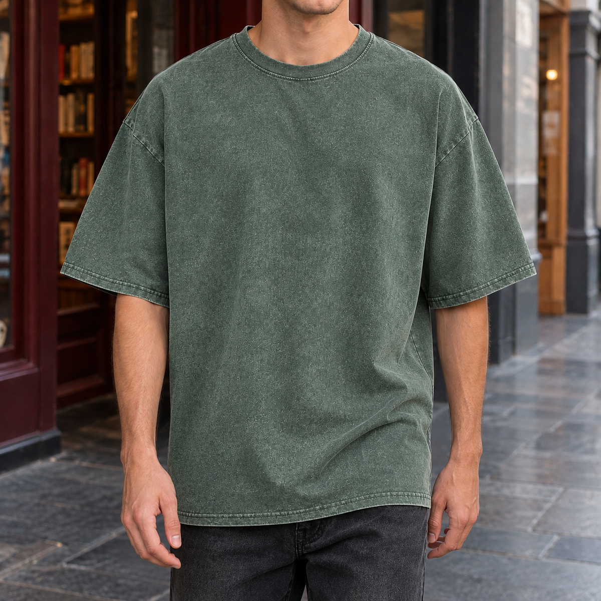Evan Washed T Shirt - Military Green