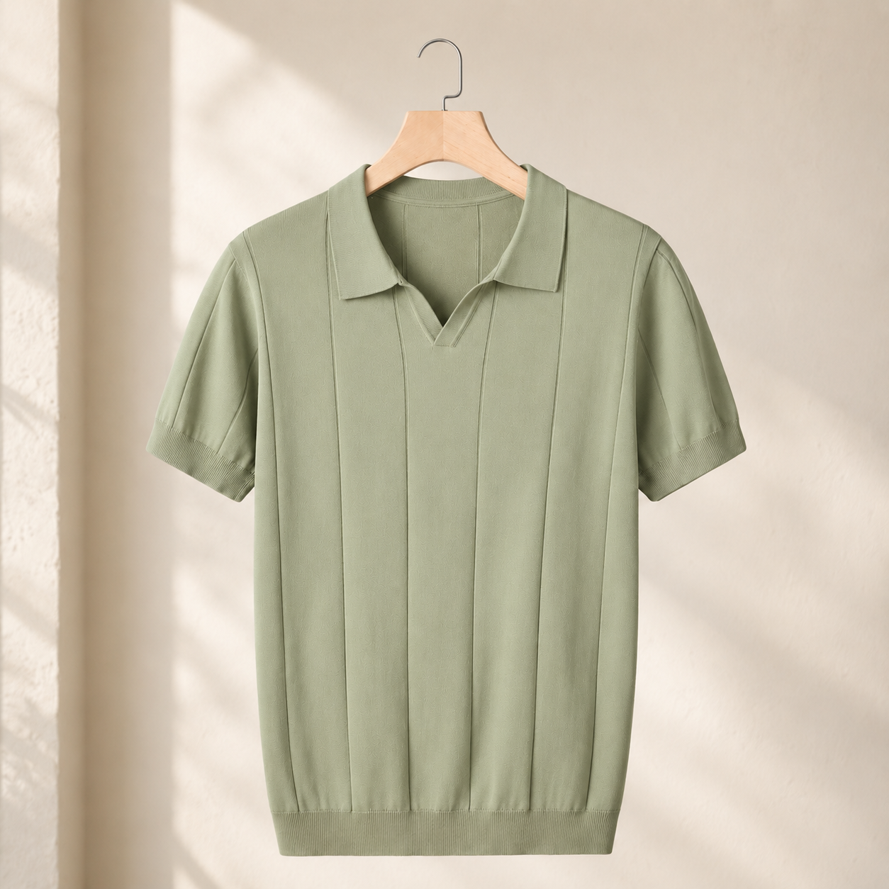 Rocco Open Collar Polo - Green