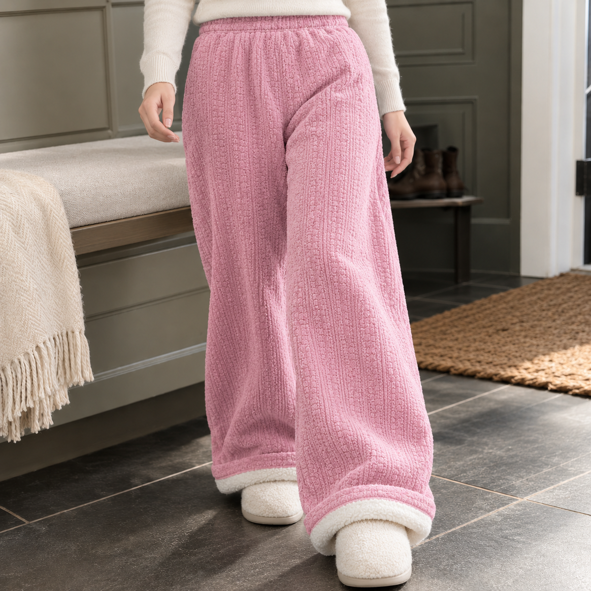 Gloria Wide Leg Pants - Pink