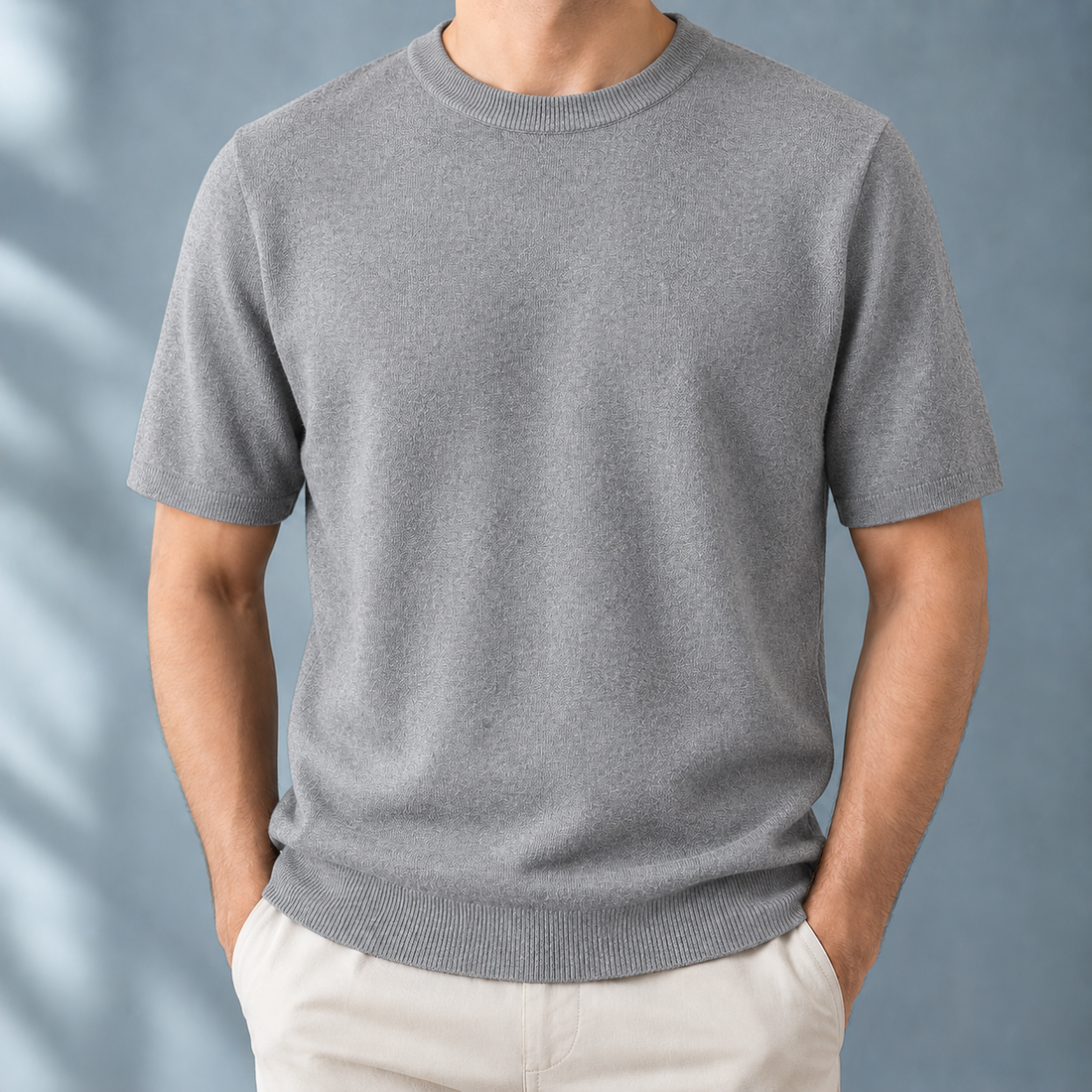 Brannock Crewneck Knit Top - Gray