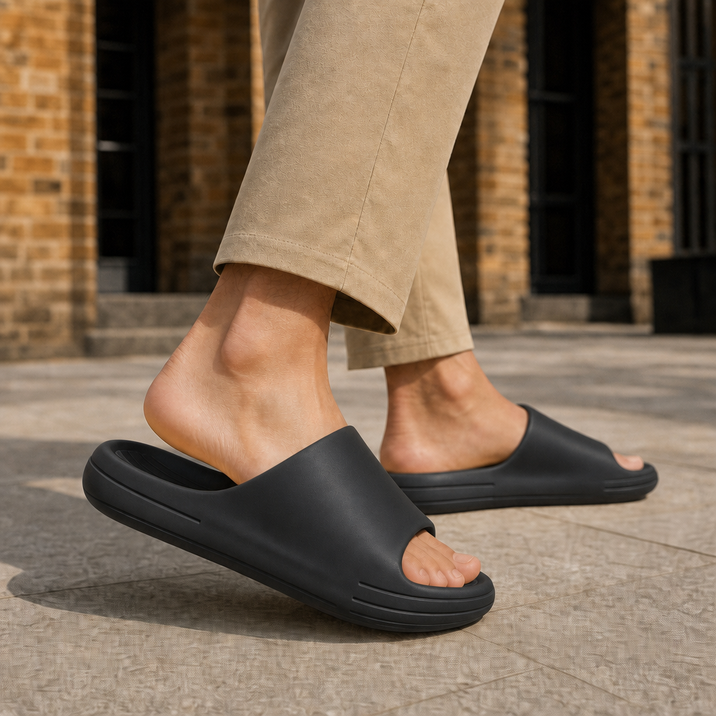 Portofino Platform Slides - Pure Black