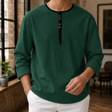 Alexander Linen Henley - Green