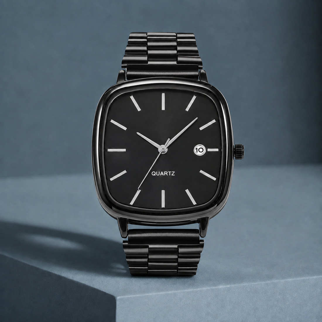 Whitfield Retro Square Watch - Men's Black