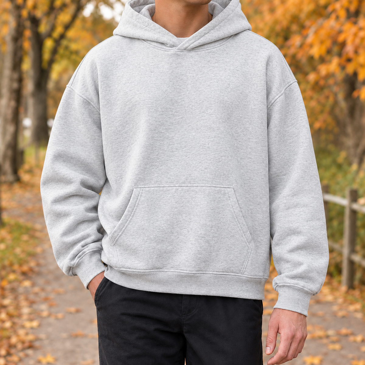 Christopher-Reid Heavyweight Hoodie - White Gray