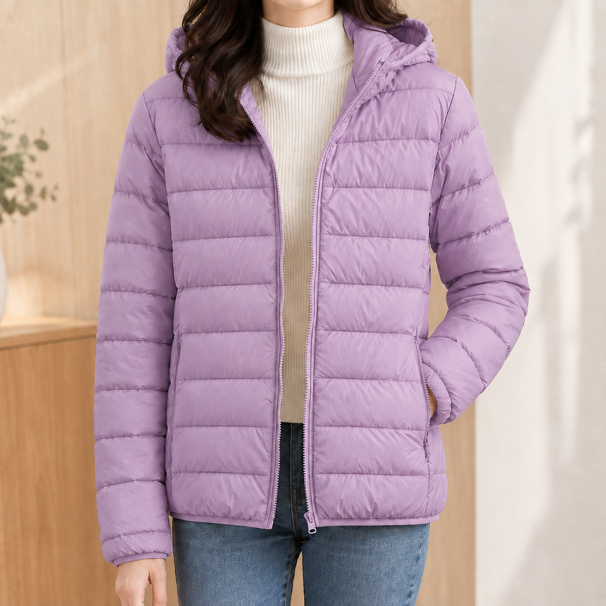 Junia Hooded Jacket - Light Purple