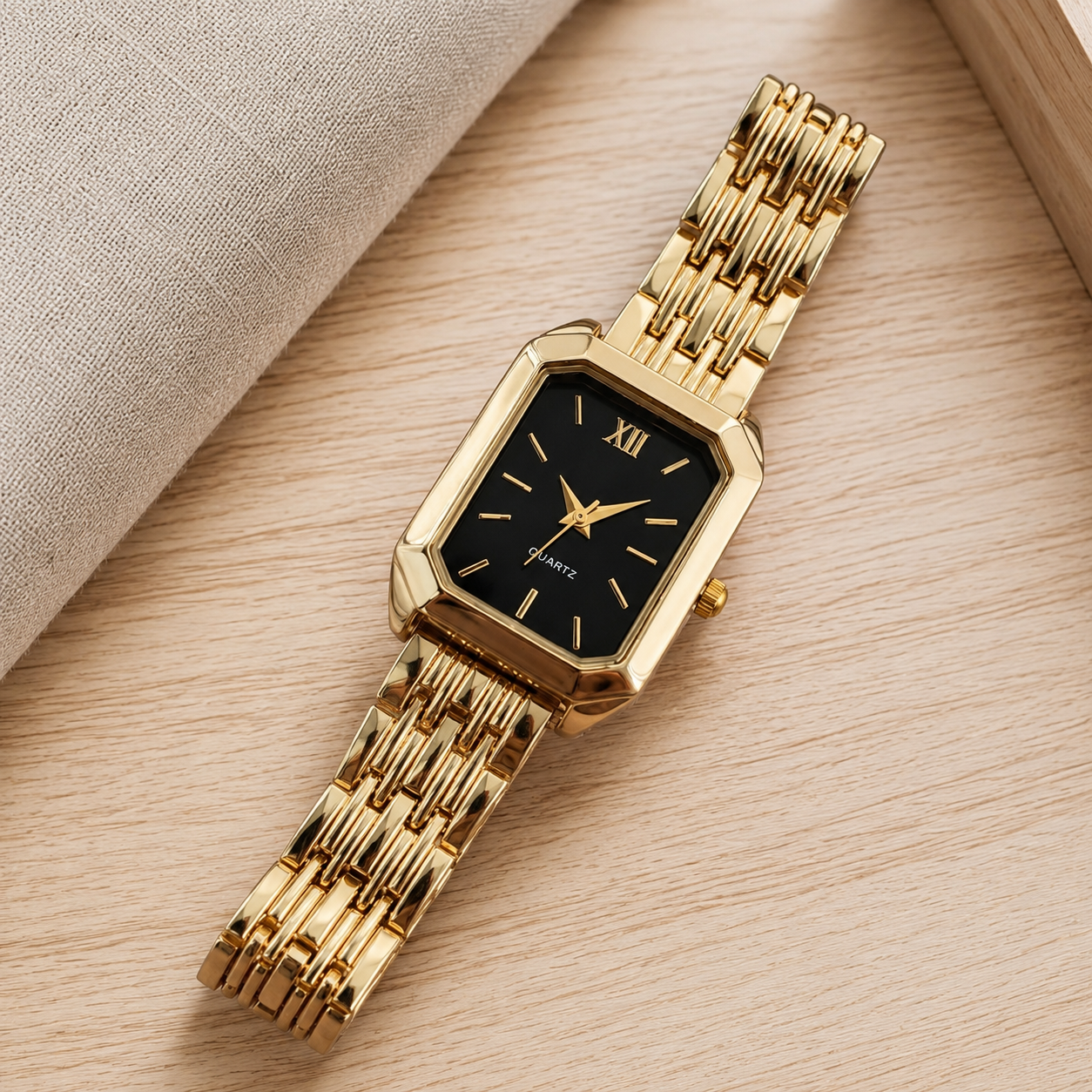 Hawthorne Geometric Watch - Gold And Black