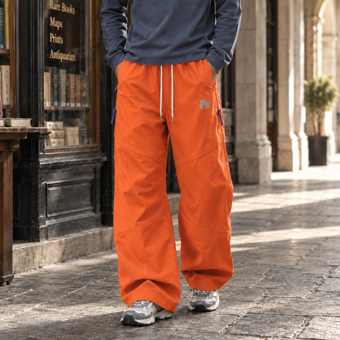 Augustin Wide Leg Pants - Orange