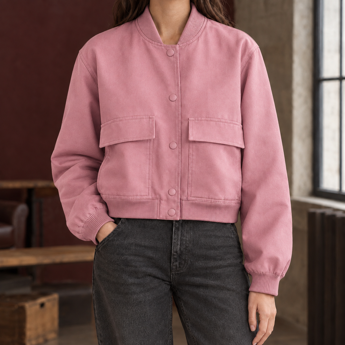 Ludovica Utility Jacket - Pink