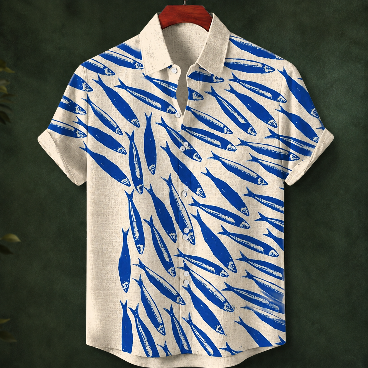 Spencer Marine Shirt - Cream Blue