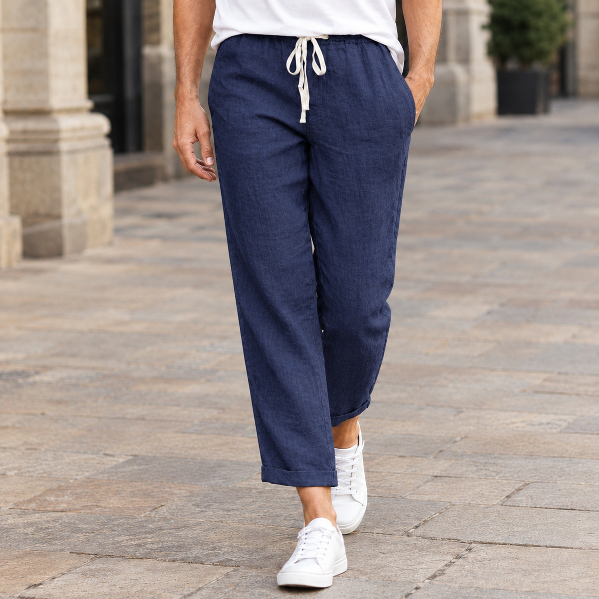 Ryan Relaxed Pants - Navy Blue